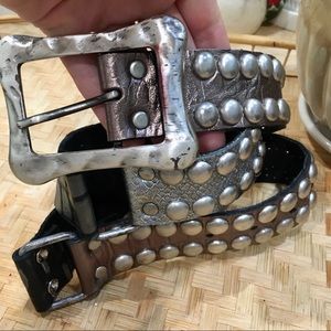 Italian leather pink rock dragon crocodile belt
